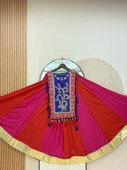 Avyukta Pure Cotton Lampi Lace Lehenga with Choli & Embroidered Shrug