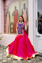 Avyukta Pure Cotton Lampi Lace Lehenga with Choli & Embroidered Shrug