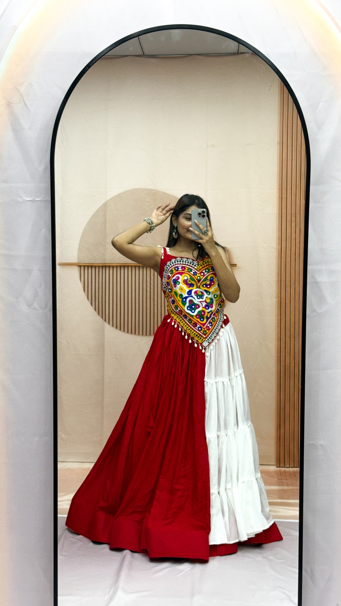 Ruhanika Pure Cotton Lehenga with Gamthi & Mirror Work Choli