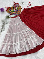 Ruhanika Pure Cotton Lehenga with Gamthi & Mirror Work Choli