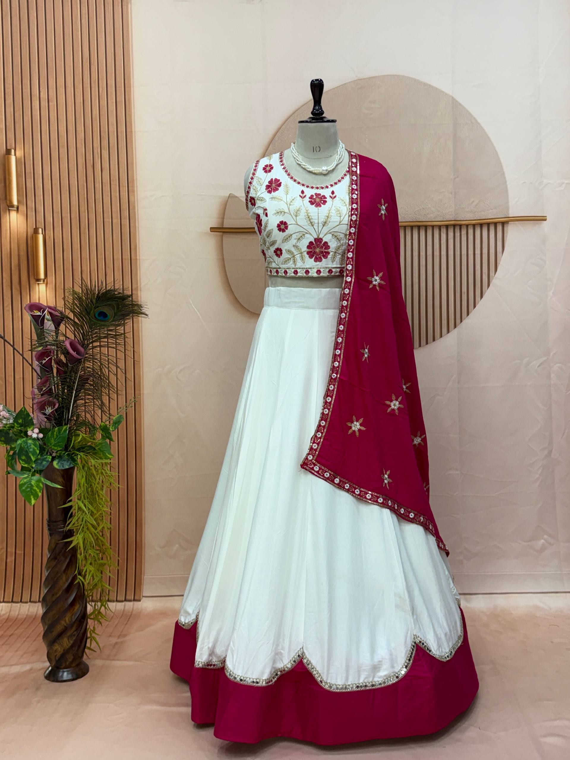 Suhana Cotton Sequins Work Lehenga with Embroidered Choli & Dupatta