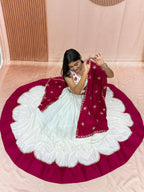 Suhana Cotton Sequins Work Lehenga with Embroidered Choli & Dupatta