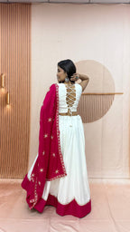 Suhana Cotton Sequins Work Lehenga with Embroidered Choli & Dupatta