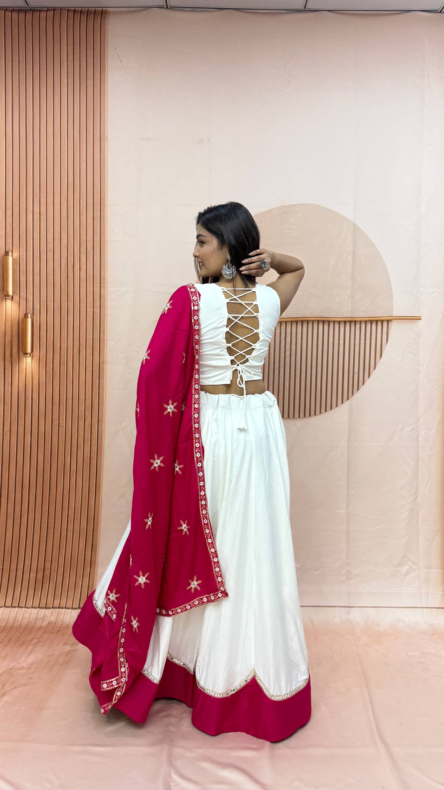 Suhana Cotton Sequins Work Lehenga with Embroidered Choli & Dupatta