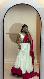 Suhana Cotton Sequins Work Lehenga with Embroidered Choli & Dupatta