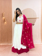 Suhana Cotton Sequins Work Lehenga with Embroidered Choli & Dupatta