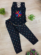 Charvi Pure Rayon Foil MirrorWork & Embroidered Kurti Pant Set