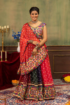 Rishika Printed Georgette Embroidery Work Lehenga with Banglory Silk Blouse & Dupatta