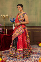 Rishika Printed Georgette Embroidery Work Lehenga with Banglory Silk Blouse & Dupatta