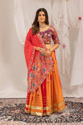 Aaradhita Georgette Diamond & Lace Work Lehenga with Mirror Work Blouse & Dupatta