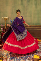 Bhanvi Pure Rayon Mirror & Embroidery Work Lehenga Choli Set with Beaded Dupatta