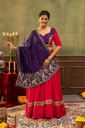 Bhanvi Pure Rayon Mirror & Embroidery Work Lehenga Choli Set with Beaded Dupatta
