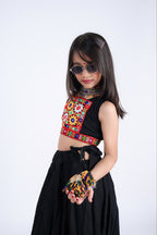 Arya Pure Rayon Cotton Embroidered Lehenga Choli Set for Girls