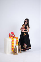 Arya Pure Rayon Cotton Embroidered Lehenga Choli Set for Girls