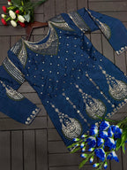 Dhruvi Heavy Crepe Silk Embroidered Lehenga Choli with Jacket | Thread & Sequins Work