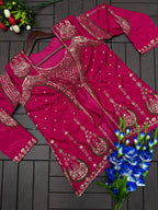 Dhruvi Heavy Crepe Silk Embroidered Lehenga Choli with Jacket | Thread & Sequins Work