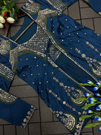 Dhruvi Heavy Crepe Silk Embroidered Lehenga Choli with Jacket | Thread & Sequins Work