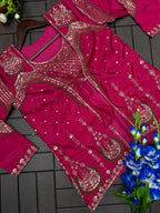 Dhruvi Heavy Crepe Silk Embroidered Lehenga Choli with Jacket | Thread & Sequins Work