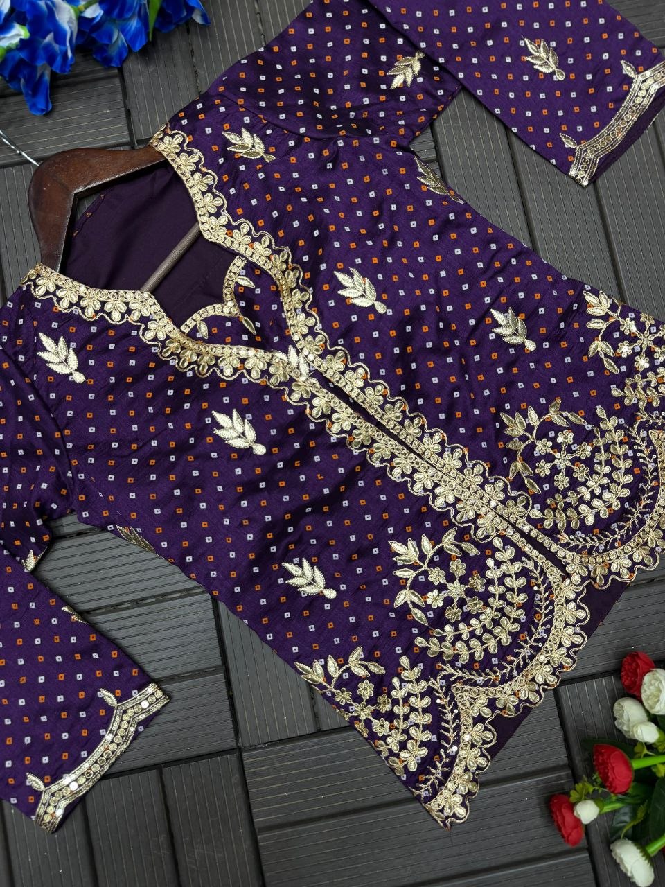Anahita Vichitra Silk Thread & Sequins Embroidered Lehenga Choli with Jacket