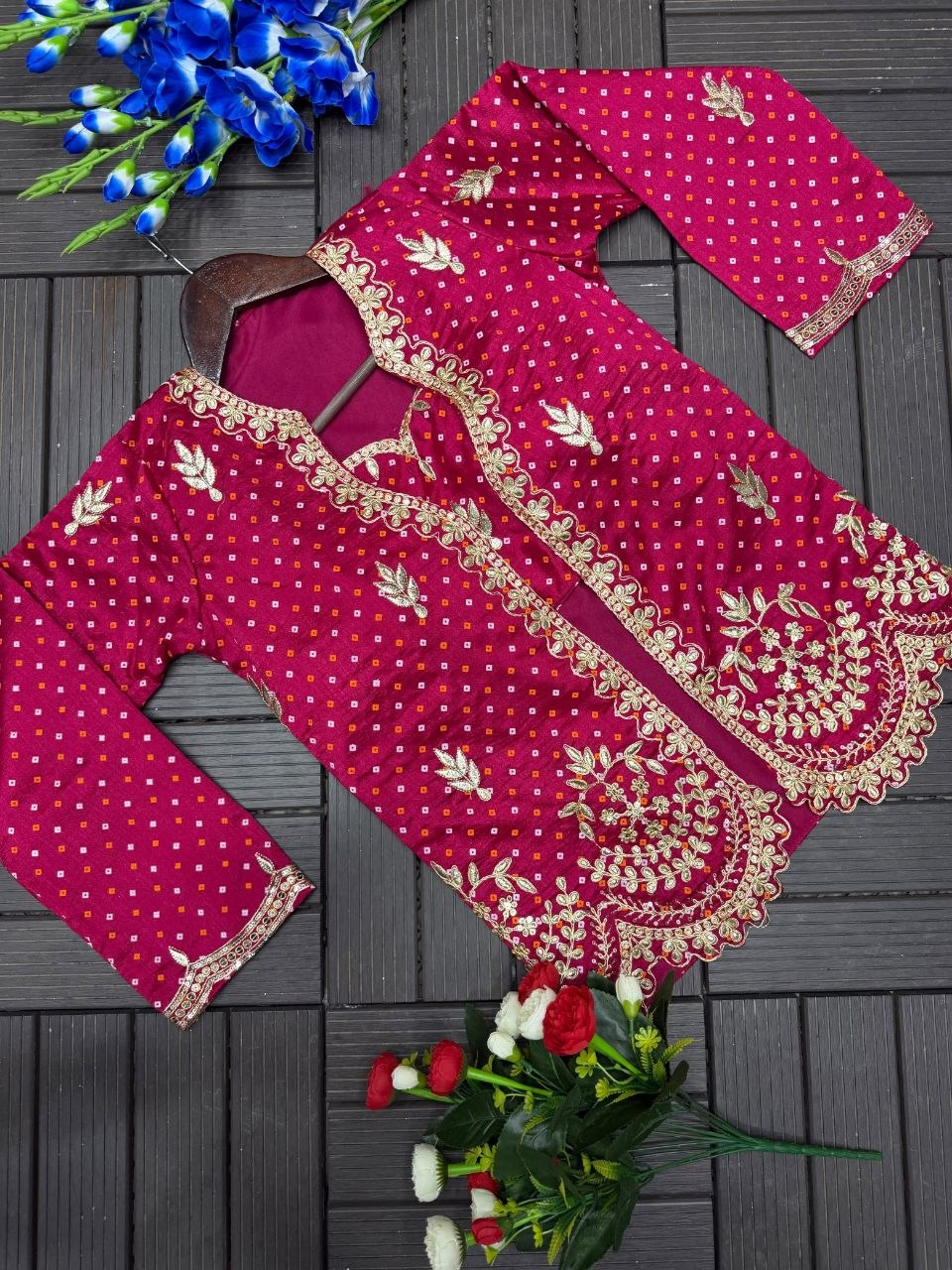Anahita Vichitra Silk Thread & Sequins Embroidered Lehenga Choli with Jacket
