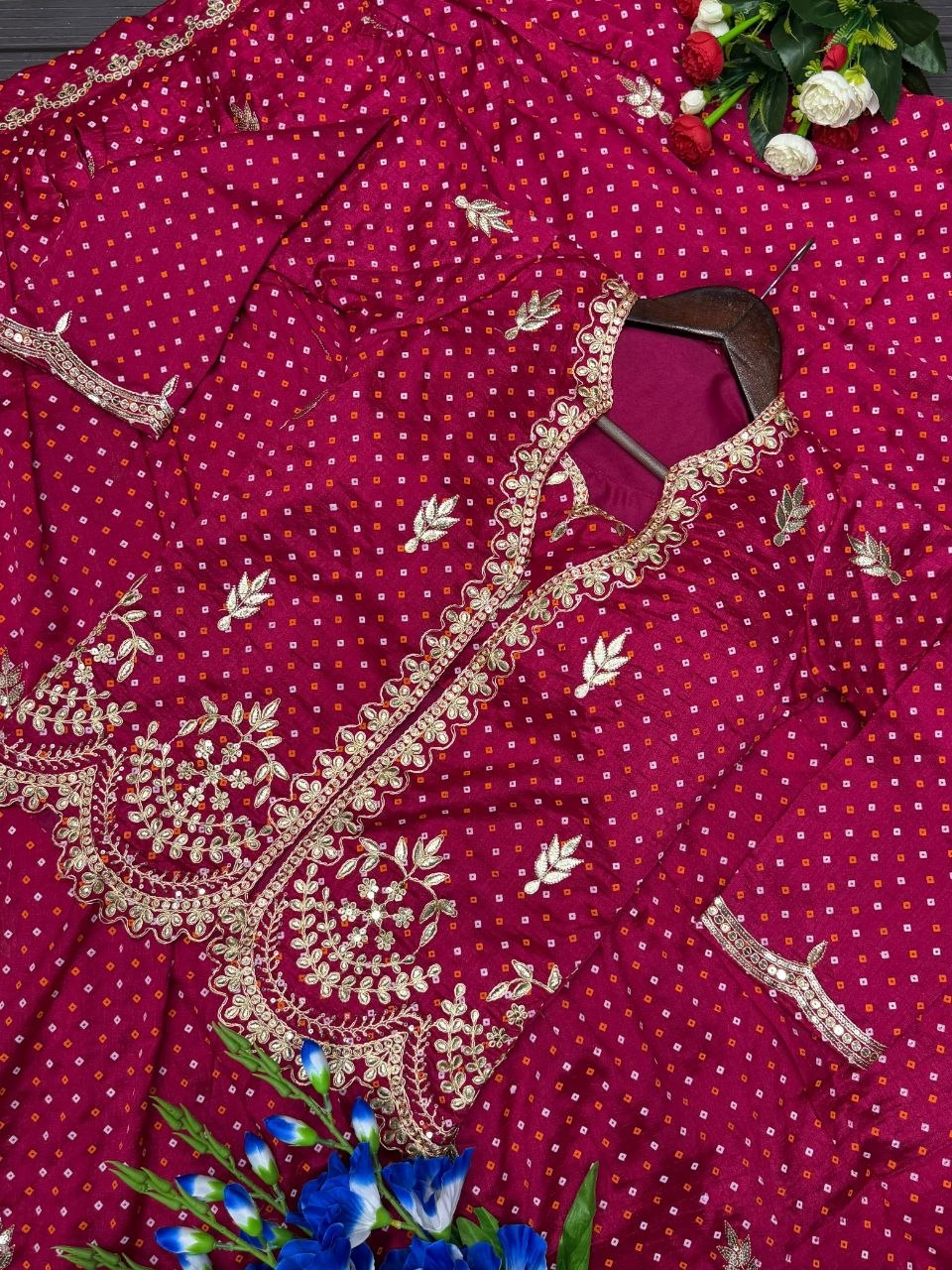Anahita Vichitra Silk Thread & Sequins Embroidered Lehenga Choli with Jacket