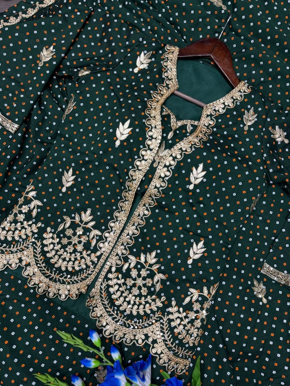 Anahita Vichitra Silk Thread & Sequins Embroidered Lehenga Choli with Jacket