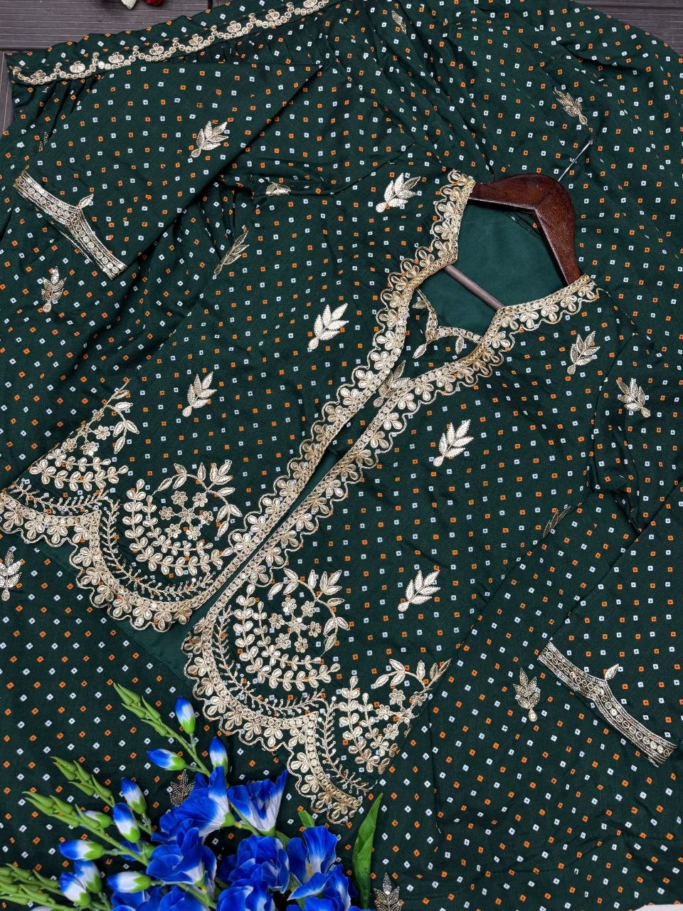Anahita Vichitra Silk Thread & Sequins Embroidered Lehenga Choli with Jacket