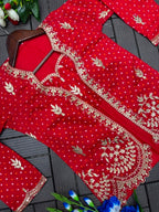 Anahita Vichitra Silk Thread & Sequins Embroidered Lehenga Choli with Jacket