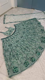Ruhanvi Georgette Sequins, Dori & Thread Work Lehenga Choli with Net Dupatta