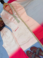 Designer Dual Tone Roman Glass Embroidered Kurta Palazzo set