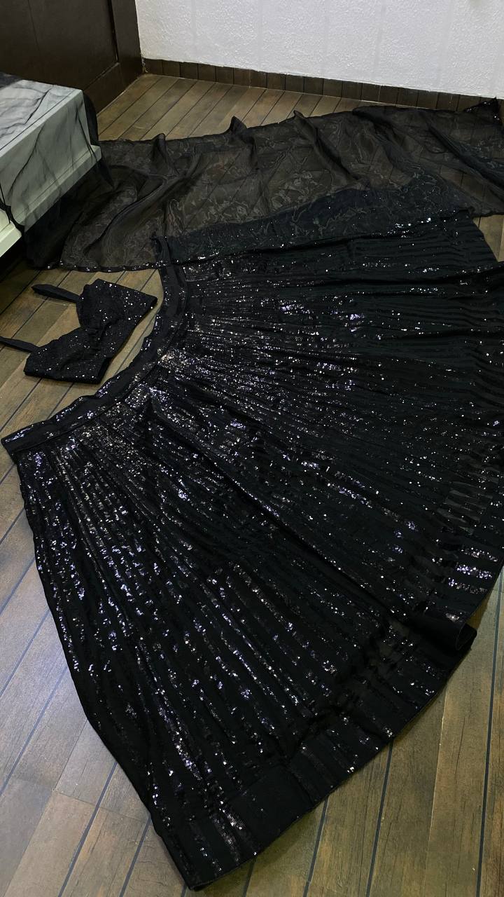 Designer Georgette Ready to Wear Lehenga Choli Set with Sequins Work