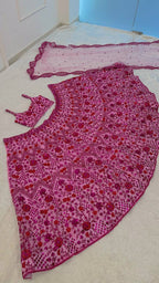Avelia Gorgeous Pink Lehenga Choli Set with Sequins, Dori & Zari Work