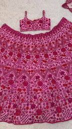 Avelia Gorgeous Pink Lehenga Choli Set with Sequins, Dori & Zari Work