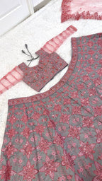 Luxury Thai Silk Sequins & Thread Work Lehenga Choli Set for Wedding