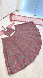 Luxury Thai Silk Sequins & Thread Work Lehenga Choli Set for Wedding