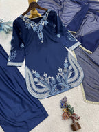 Zariya Biscuit Slub Pakistani Style Farshi Salwar Set