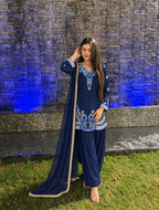 Zariya Biscuit Slub Pakistani Style Farshi Salwar Set