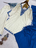 Elviora Jarman Chinon Embroidered Kurta Palazzo Set