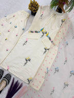 Ira Cotton Silk Embroidered Farshi Salwar Suit with Digital Print Dupatta
