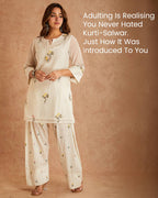 Ira Cotton Silk Embroidered Farshi Salwar Suit with Digital Print Dupatta