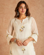 Ira Cotton Silk Embroidered Farshi Salwar Suit with Digital Print Dupatta