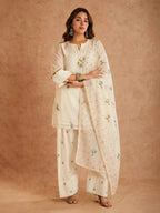 Ira Cotton Silk Embroidered Farshi Salwar Suit with Digital Print Dupatta