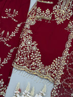 Siya Georgette Heavy Embroidery Work Kurti with Palazzo & Dupatta