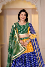 Vaishnavi Pure Georgette Bandhani Print Lehenga Choli with Dupatta