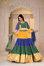 Vaishnavi Pure Georgette Bandhani Print Lehenga Choli with Dupatta