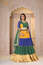 Vaishnavi Pure Georgette Bandhani Print Lehenga Choli with Dupatta