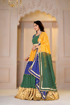 Vaishnavi Pure Georgette Bandhani Print Lehenga Choli with Dupatta