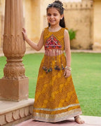 Navratri Special Bandhani Brother-Sister Matching Kurta Pyjama Set & Lehenga Choli Set