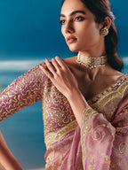 Designer Silk Heavy Beads & Sequins Work Saree