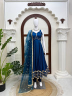 Shanaya Silk Heavy Lace Gown with Cotton Pant & Net Dupatta